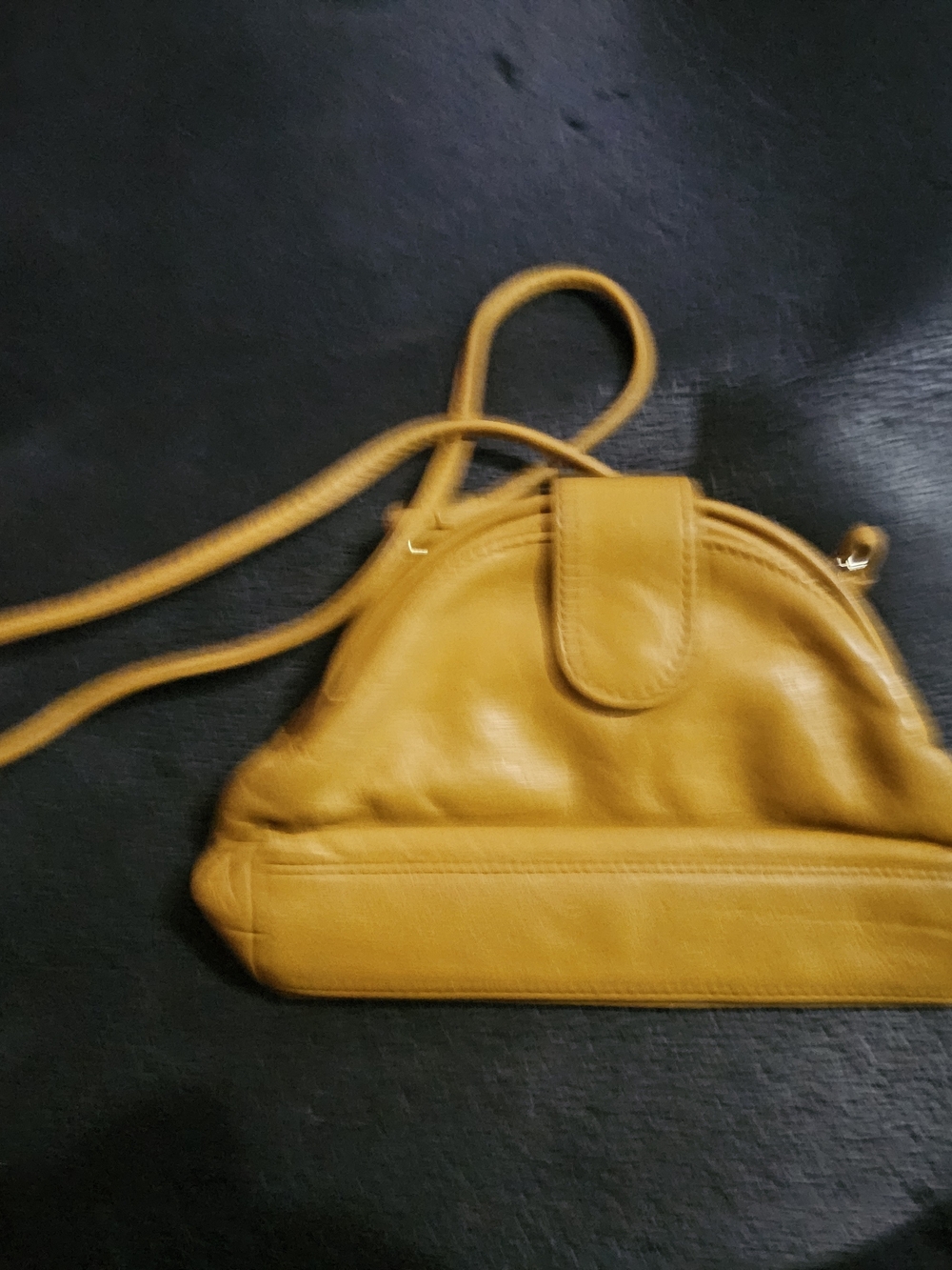VINTAGE Mustard Yellow Crossbody Bag - Women